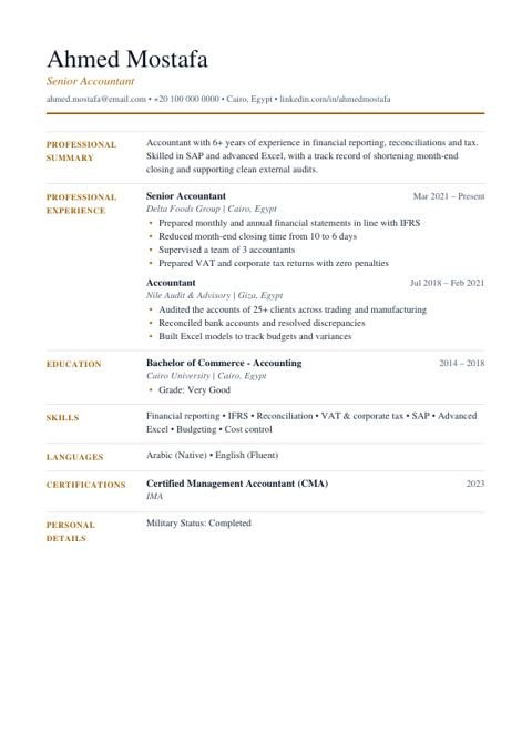 نموذج CV Elegant Word