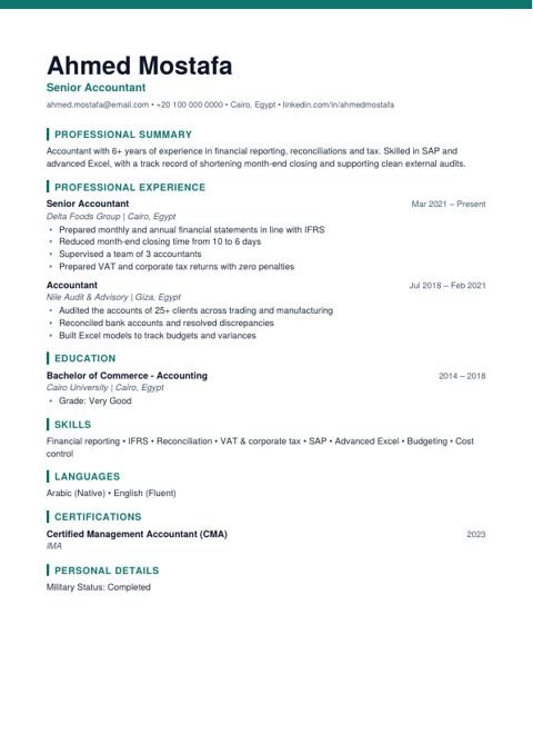 نموذج CV Modern Word